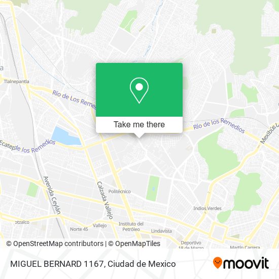 Mapa de MIGUEL BERNARD 1167