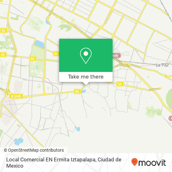 Mapa de Local Comercial EN Ermita Iztapalapa