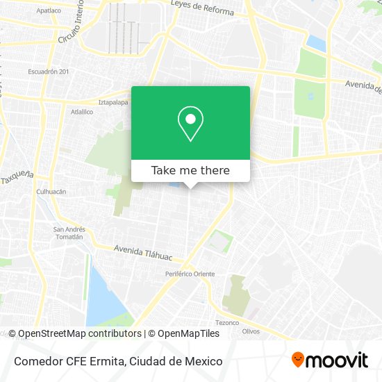 Comedor CFE Ermita map