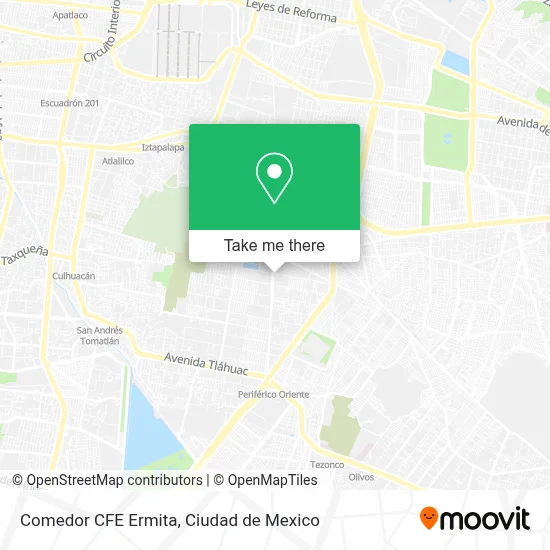 Comedor CFE Ermita map