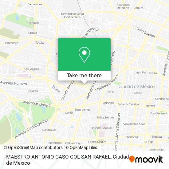 Mapa de MAESTRO ANTONIO CASO COL SAN RAFAEL
