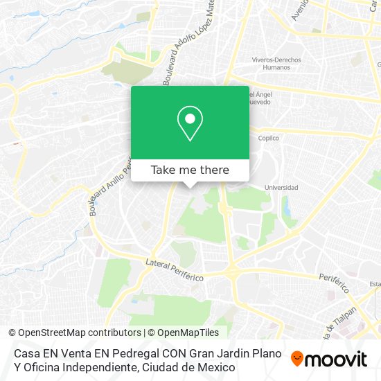 Casa EN Venta EN Pedregal CON Gran Jardin Plano Y Oficina Independiente map