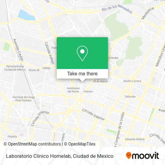 Mapa de Laboratorio Clinico Homelab