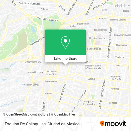 Esquina De Chilaquiles map