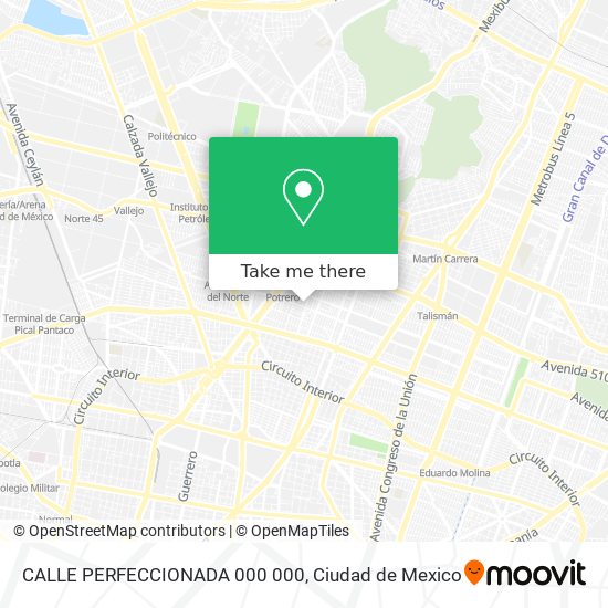 Mapa de CALLE PERFECCIONADA  000   000