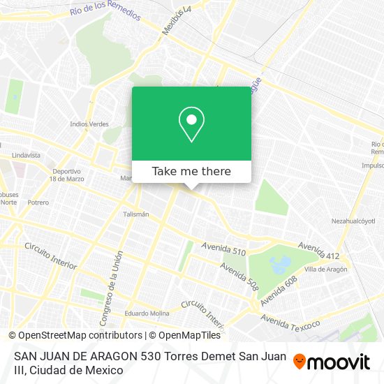 SAN JUAN DE ARAGON 530  Torres Demet San Juan III map