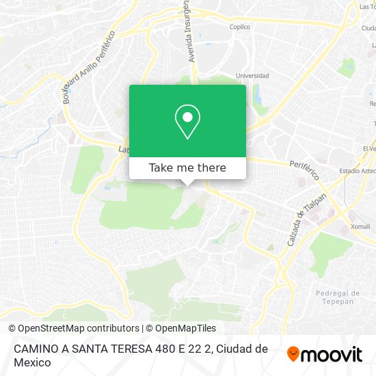 CAMINO A SANTA TERESA  480 E 22 2 map