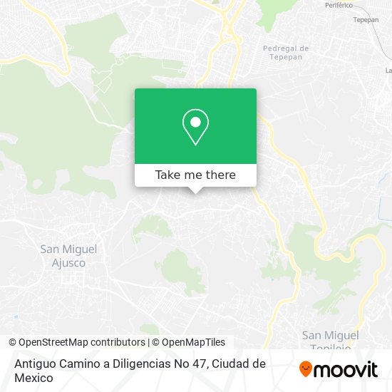 Mapa de Antiguo Camino a Diligencias No  47