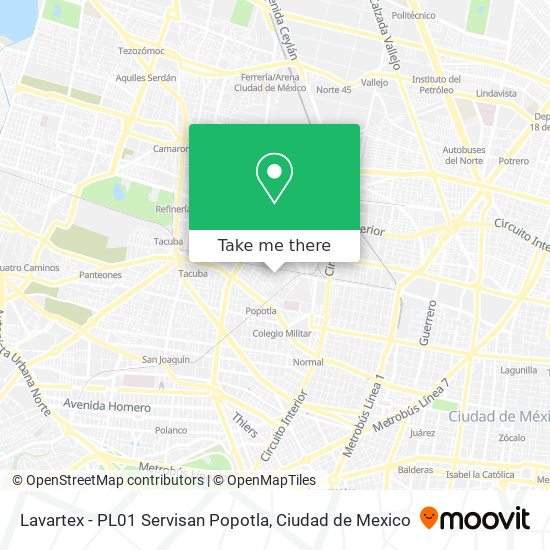 Lavartex - PL01 Servisan Popotla map