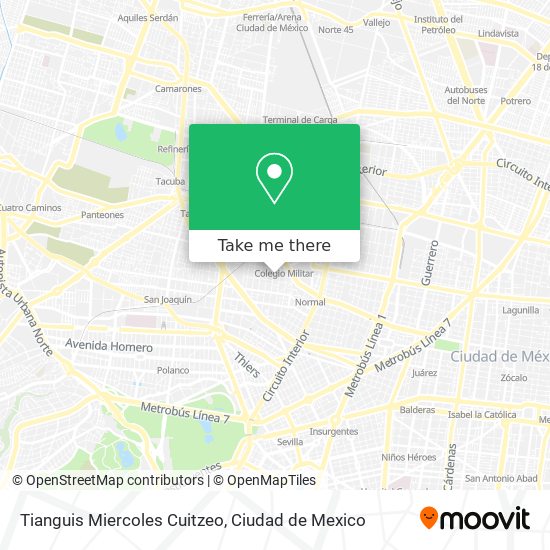 Tianguis Miercoles Cuitzeo map