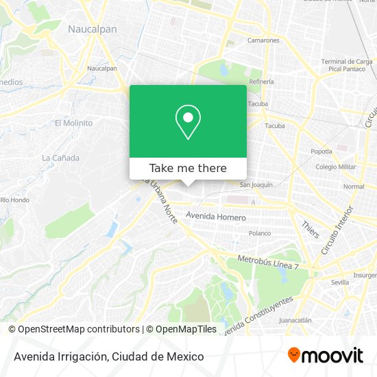 Avenida Irrigación map