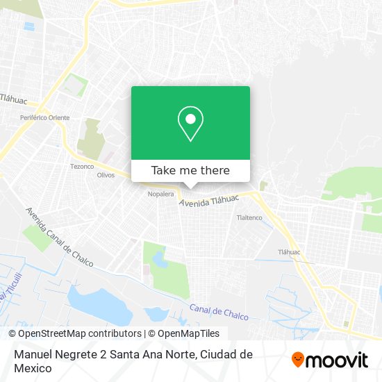 Manuel Negrete 2  Santa Ana Norte map