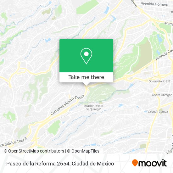 Paseo de la Reforma 2654 map