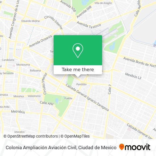 Colonia Ampliación Aviación Civil map