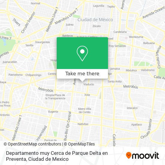 Departamento muy Cerca de Parque Delta en Preventa map