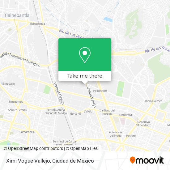 Ximi Vogue Vallejo map