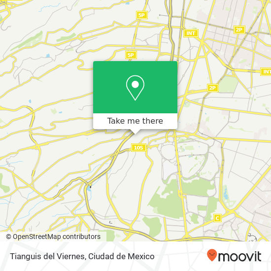 Mapa de Tianguis del Viernes