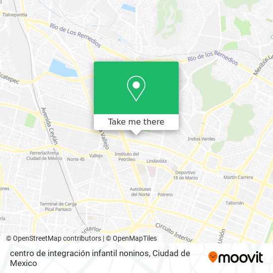 Mapa de centro de integración infantil noninos