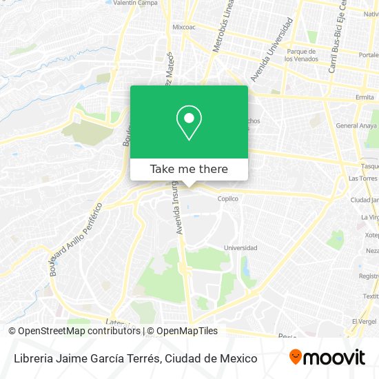 Mapa de Libreria Jaime García Terrés