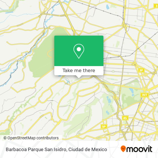 Mapa de Barbacoa Parque San Isidro