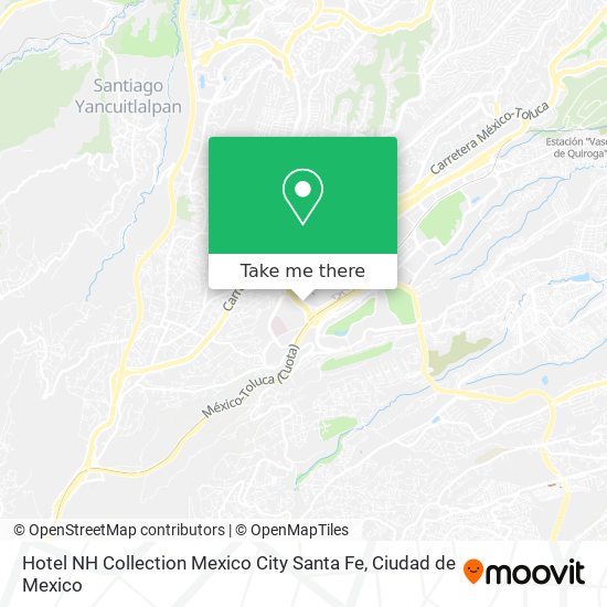 Hotel NH Collection Mexico City Santa Fe map