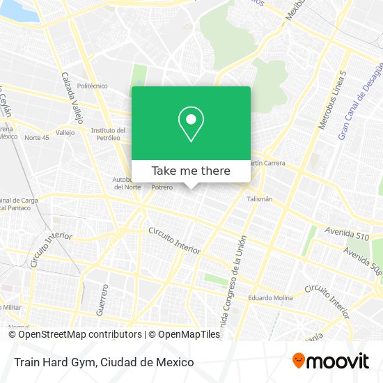 Train Hard Gym map