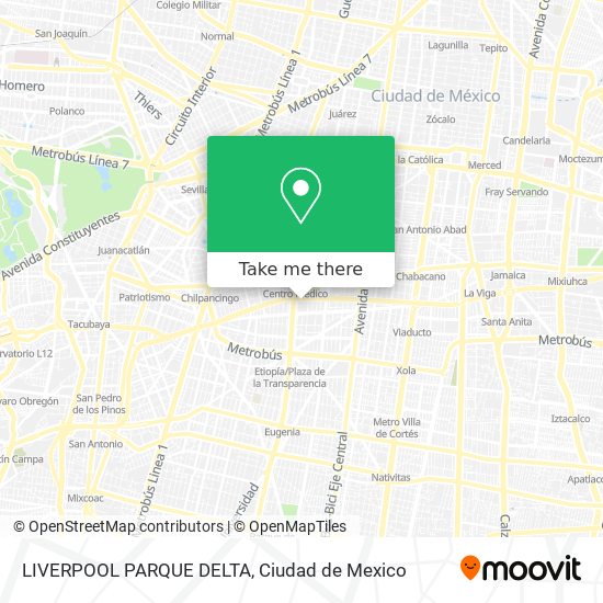 LIVERPOOL PARQUE DELTA map