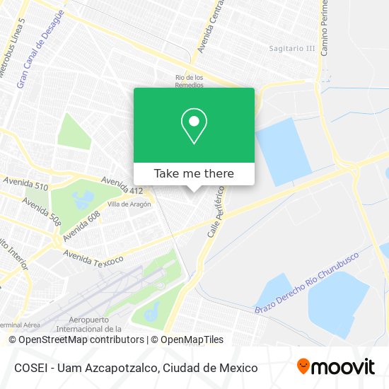 COSEI - Uam Azcapotzalco map