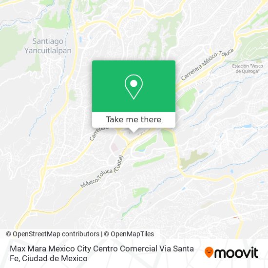 Max Mara Mexico City Centro Comercial Via Santa Fe map