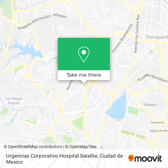 Urgencias Corporativo Hospital Satelite map