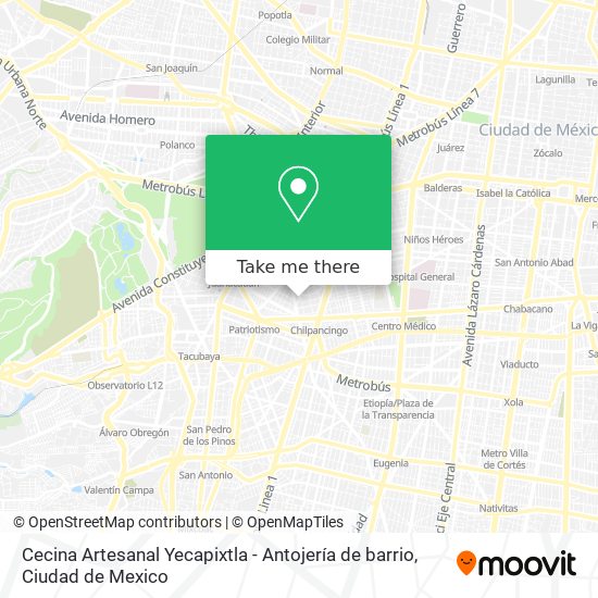 Mapa de Cecina Artesanal Yecapixtla - Antojería de barrio