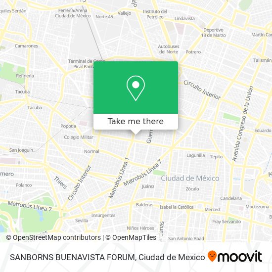 Mapa de SANBORNS BUENAVISTA FORUM