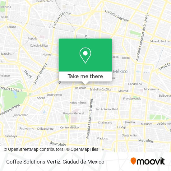 Coffee Solutions Vertiz map