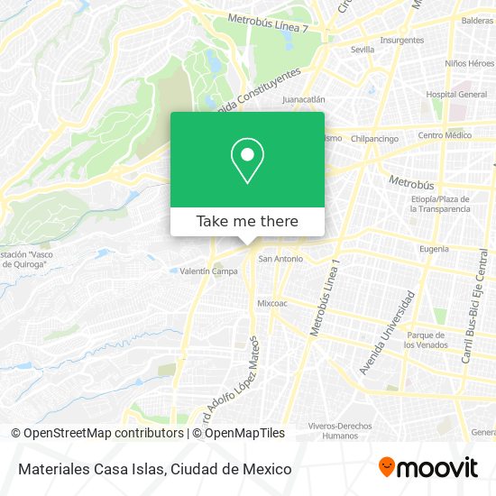 Materiales Casa Islas map
