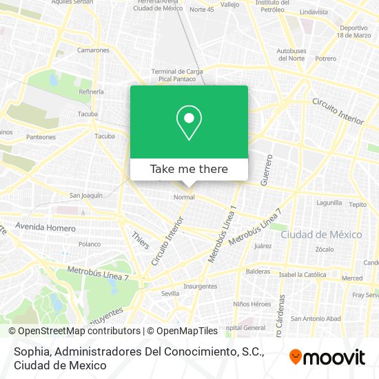 Sophia, Administradores Del Conocimiento, S.C. map