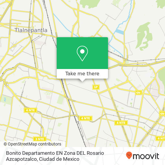 Bonito Departamento EN Zona DEL Rosario Azcapotzalco map