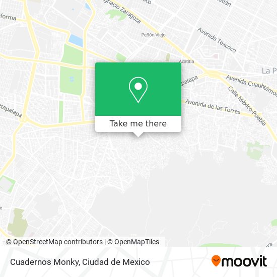 How to get to Cuadernos Monky in Iztapalapa by Bus, Metro or Gondola?