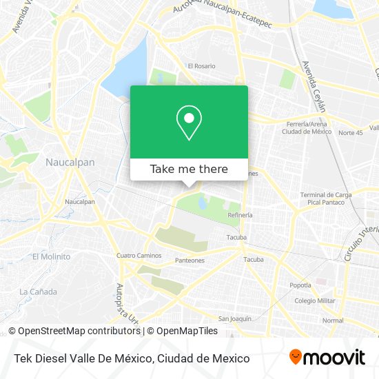 Mapa de Tek Diesel Valle De México