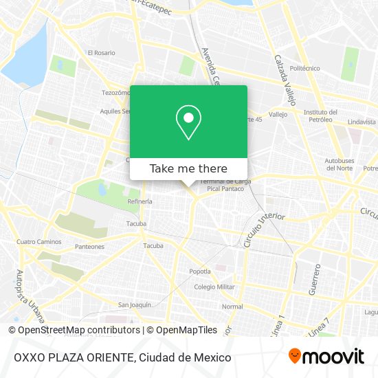 OXXO PLAZA ORIENTE map