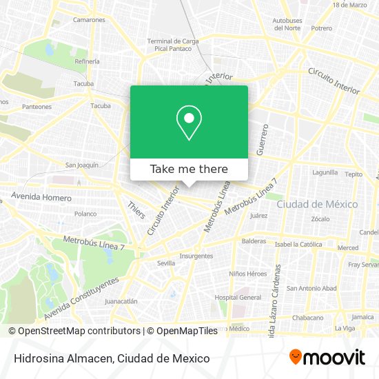 Hidrosina Almacen map