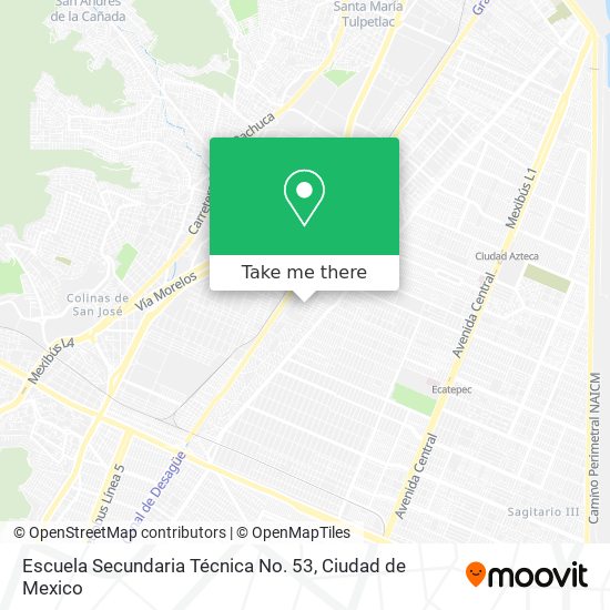 Escuela Secundaria Técnica No. 53 map