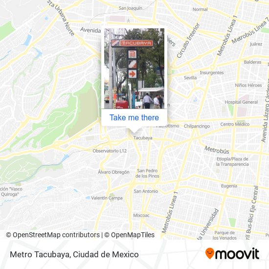 Metro Tacubaya map
