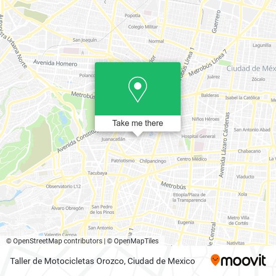 Taller de Motocicletas Orozco map