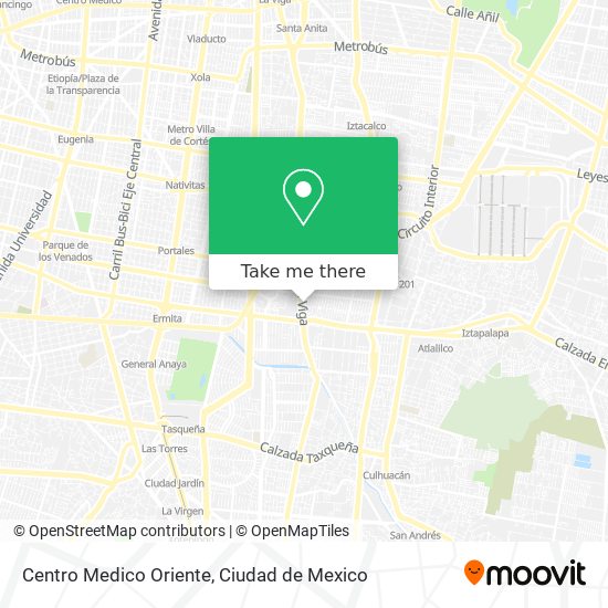 Centro Medico Oriente map