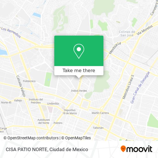 CISA PATIO NORTE map