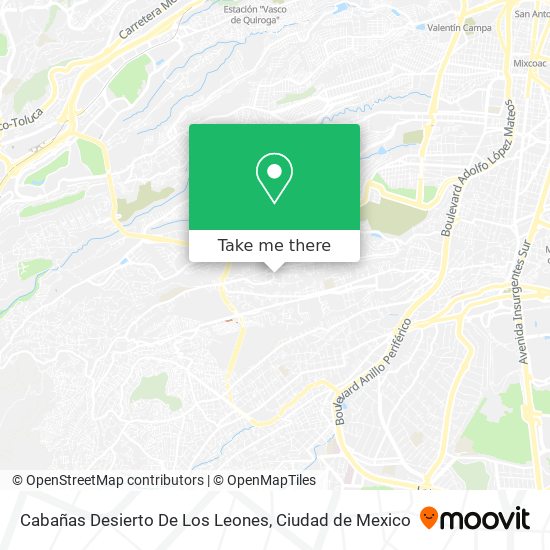 Mapa de Cabañas Desierto De Los Leones