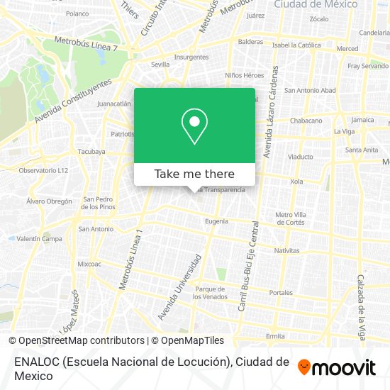 ENALOC (Escuela Nacional de Locución) map