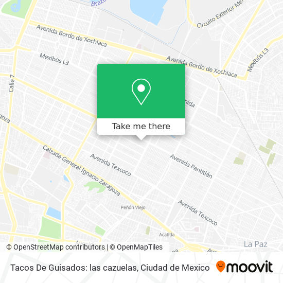 Tacos De Guisados: las cazuelas map