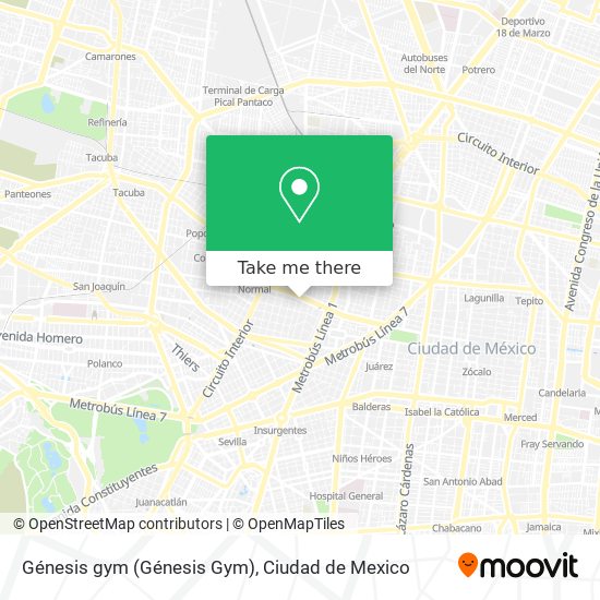 Mapa de Génesis gym (Génesis Gym)