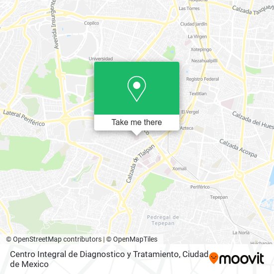 Centro Integral de Diagnostico y Tratamiento map